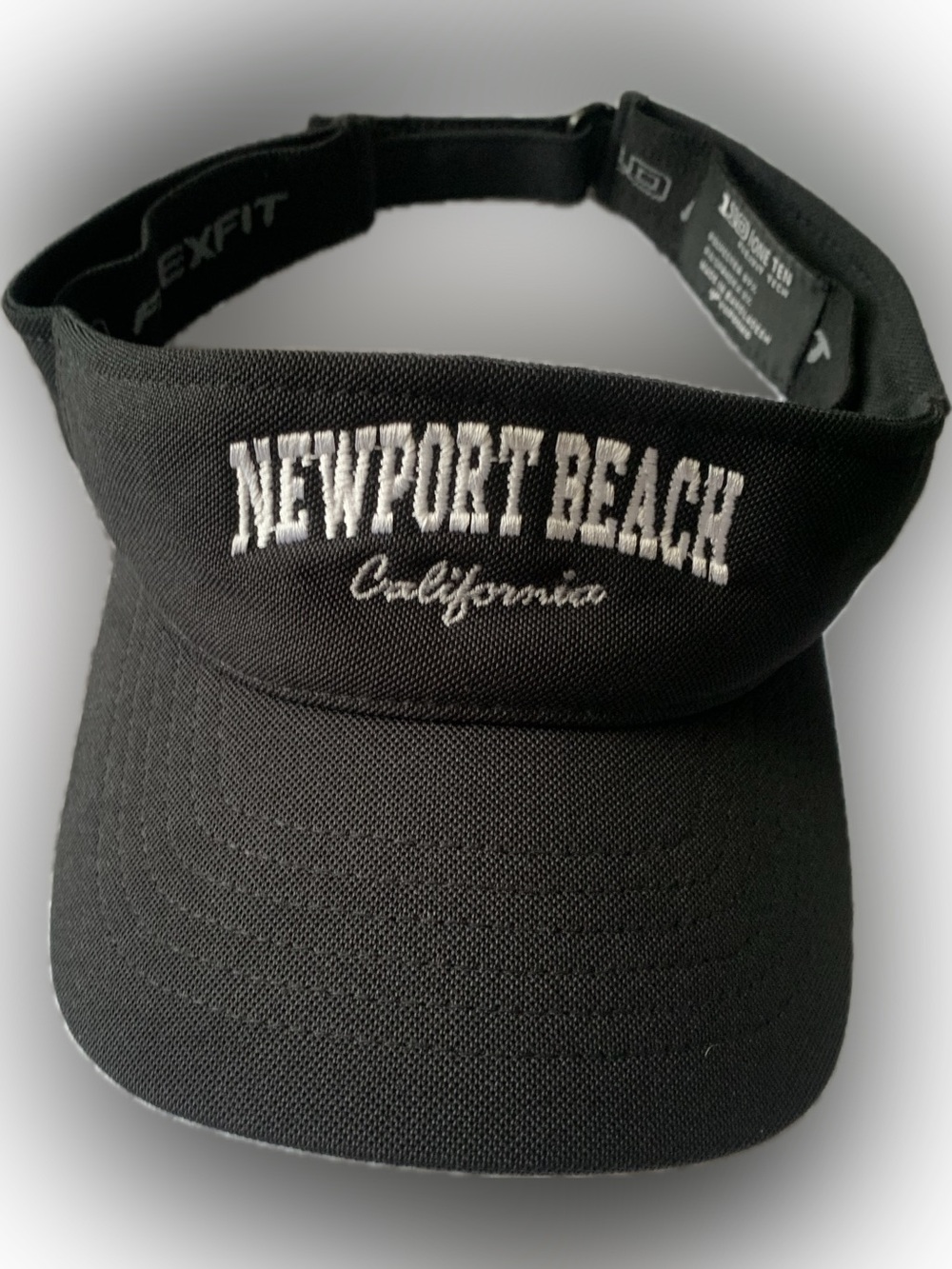 Newport Beach California black sun visor golf tennis resort